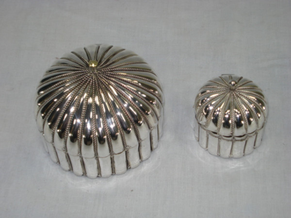Image of Silver Plated Brass Trinket Box