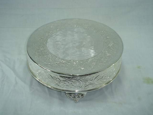 Image of Silver Plated Brass Cake Stand