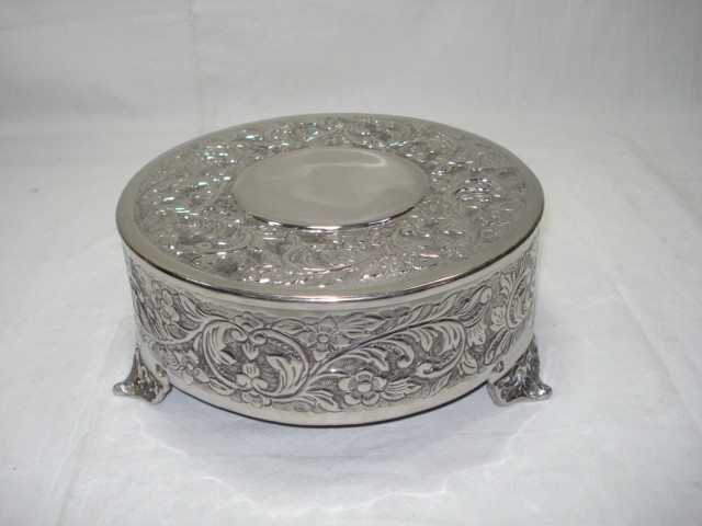 Nickel Plated Brass Cake Stand