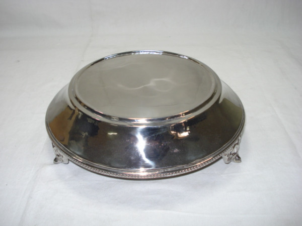 Image of Nickel Plated Brass Cake Stand