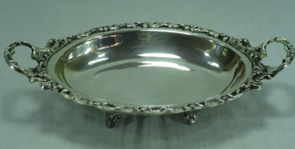 Image of Silver Plated Brass Dish