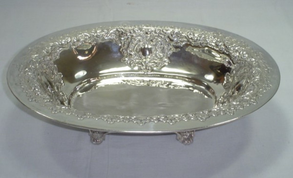 Image of Silver Plated Brass Dish