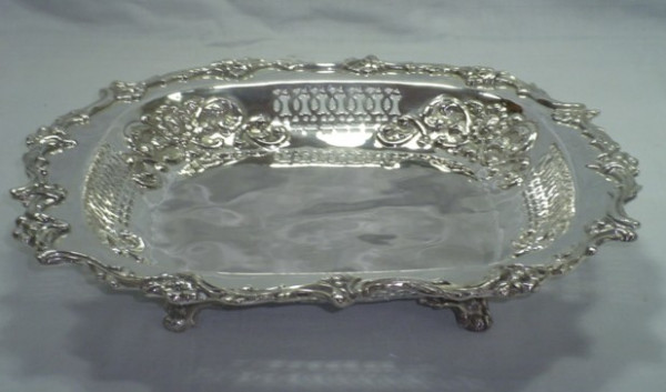 Image of Silver Plated Brass Dish