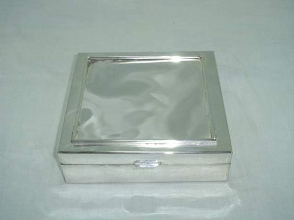 Image of Silver Plated Brass Trinket Box
