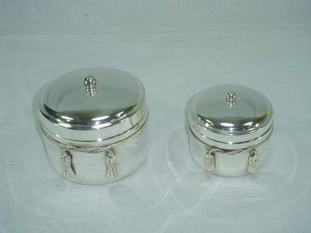 Silver Plated Brass Trinket Box