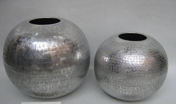Hammered Aluminum Vase