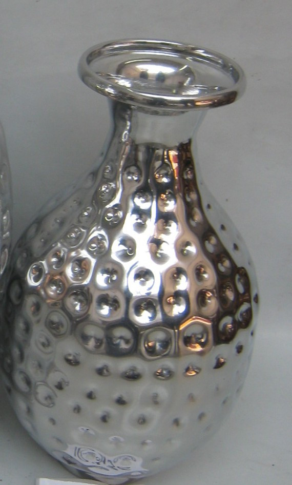 Hammered Aluminum Vase