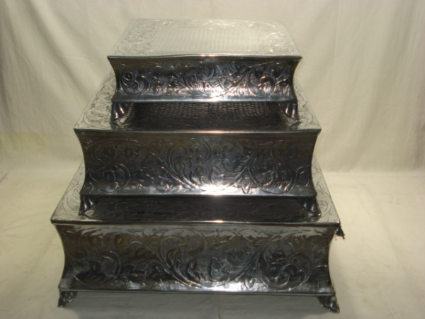 Image of Nickel Plated Aluminum Cake Stand