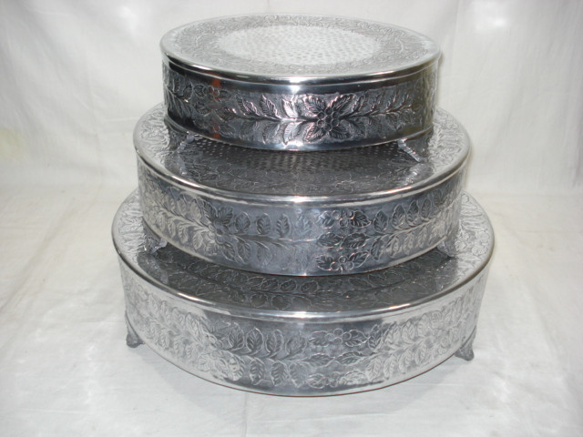 Nickel Plated Aluminum Cake Stand