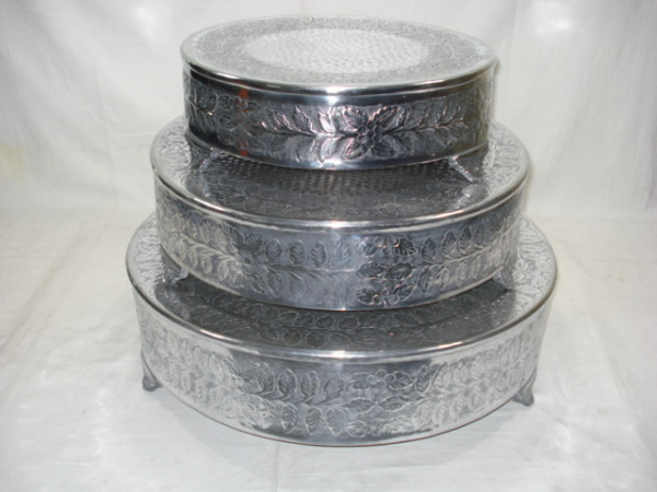 Image of Nickel Plated Aluminum Cake Stand