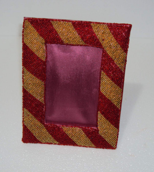 Image of Fabric And Beads Picture Frame