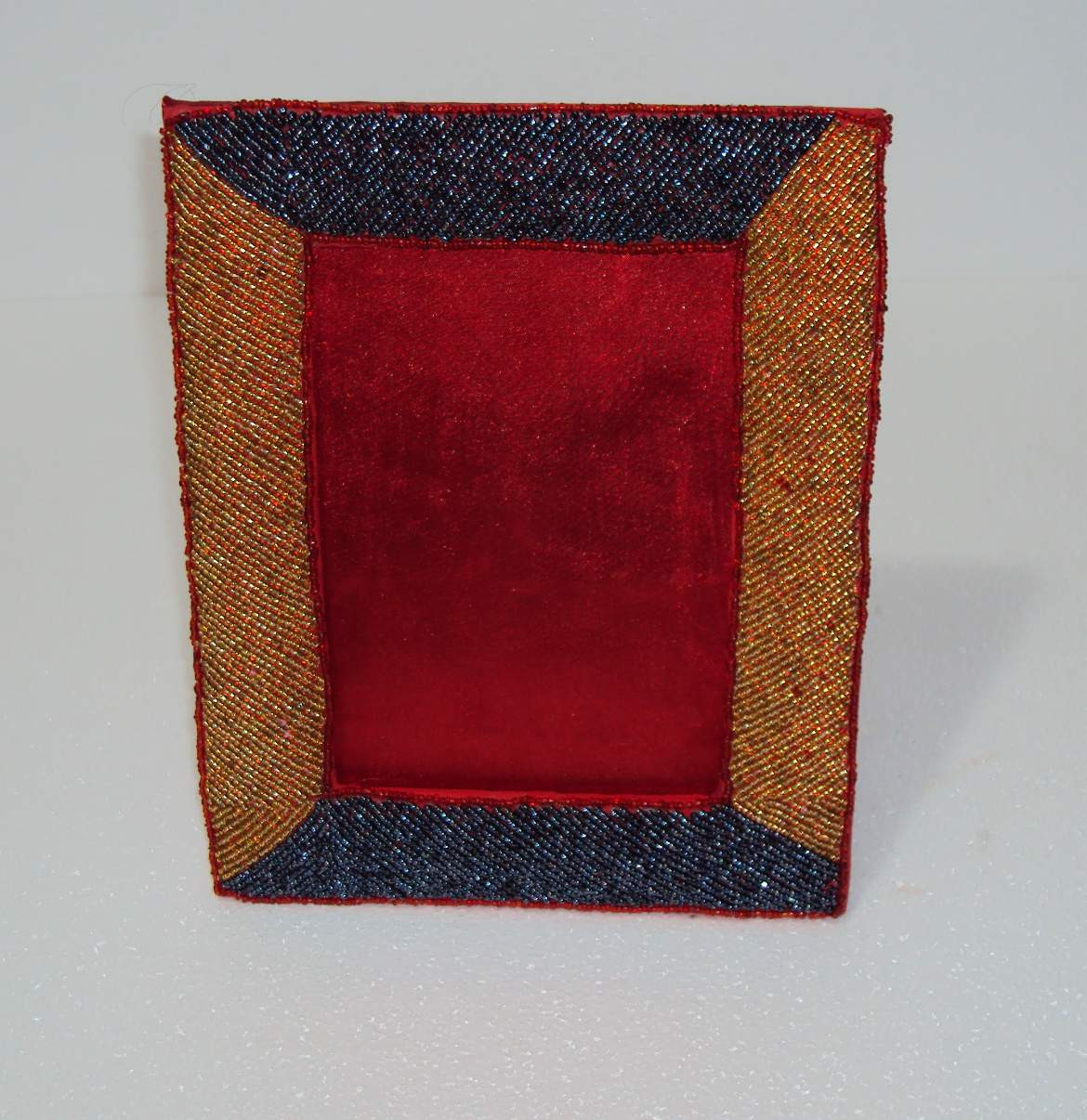 Fabric And Beads Picture Frame