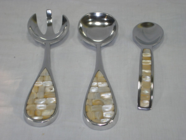Image of Mother of Pearl Salad Serving Set