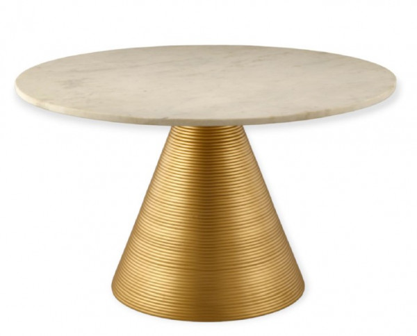 Image of Aluminum Table With marble Top
