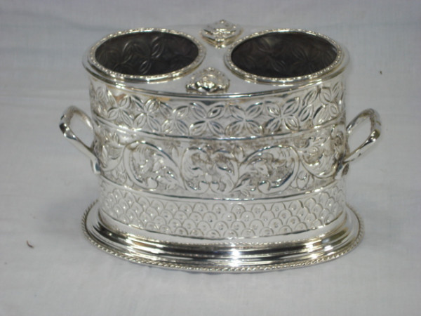 Image of Silver Plated Brass Wine Chiller