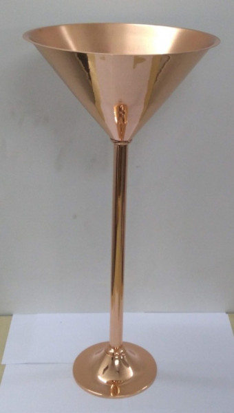 Image of COPPER MARTINI WINE BOTTLE HOLDER