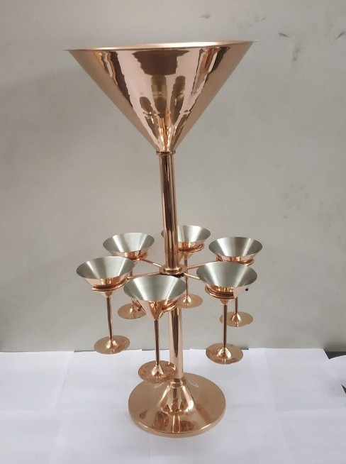 COPPER MARTINI WINE BOTTLE HOLDER