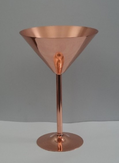 Copper Martini Wine Glass