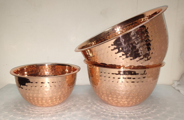 Image of Solid Copper Mixing Bowls
