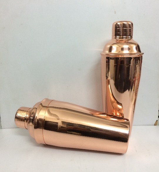Copper Plated Stainless Steel Cocktail Shaker