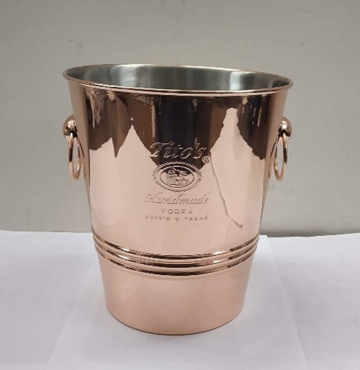 Copper Plated Stainless Steel Ice Bucket