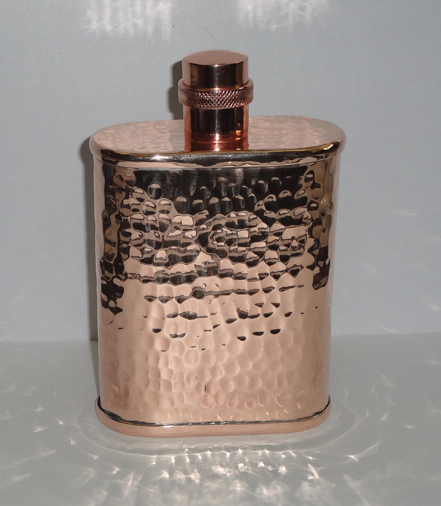 Hammered Copper Wine Flask