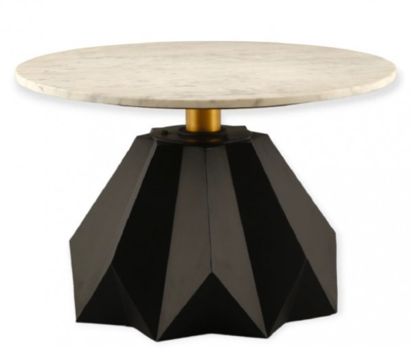 Image of Iron Table With Marble Top