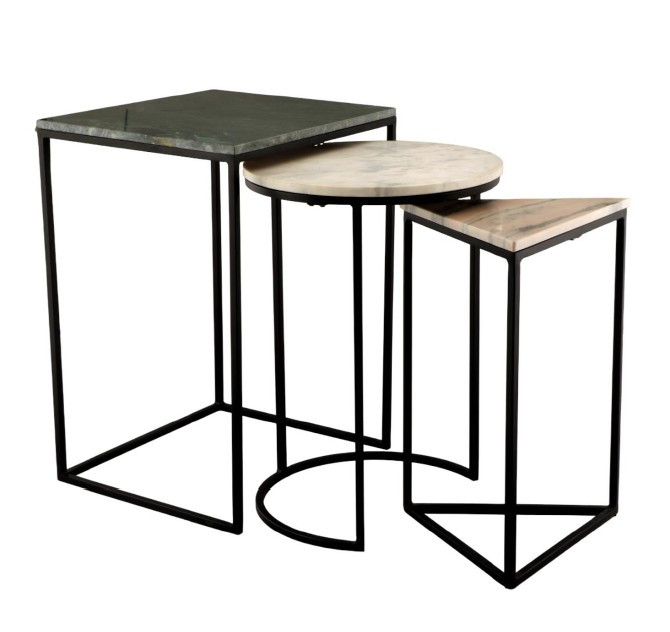 Iron Table With Marble Top