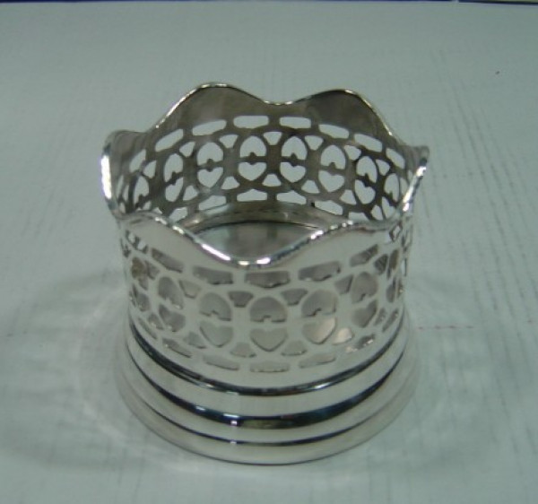 Image of Silver Plated Brass Bottle Coasters