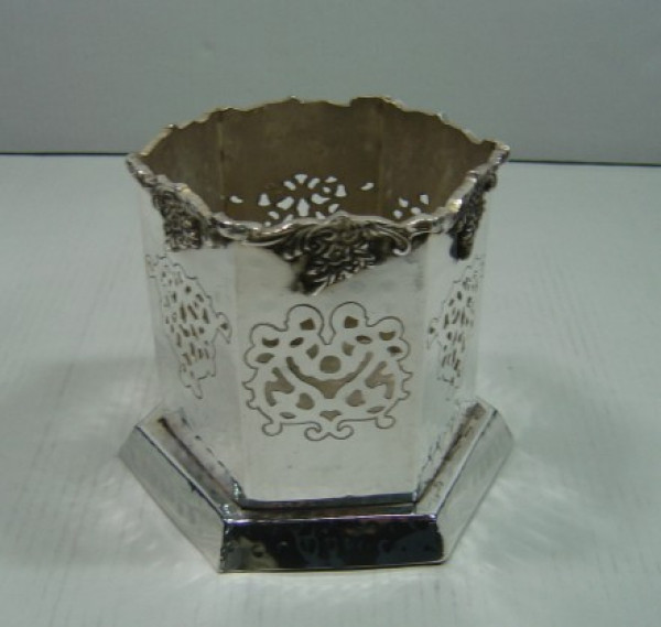 Image of Silver Plated Brass Bottle Holders