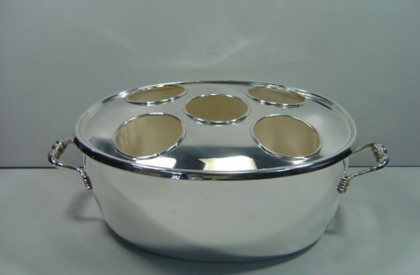 Image of Silver Plated Brass Bottle Holder