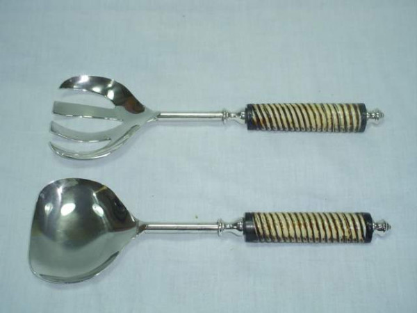 Image of Stainless Steel Salad Serving Set