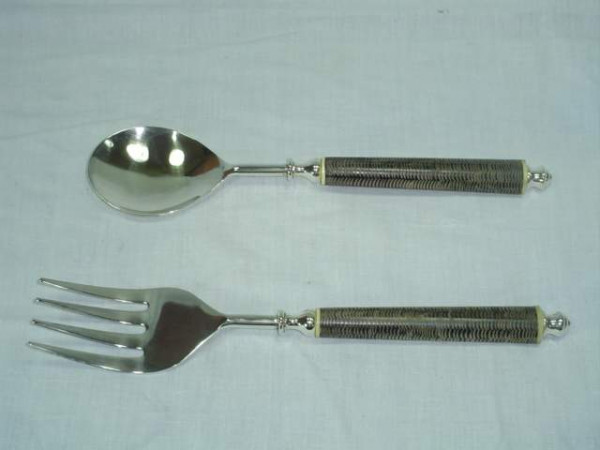 Image of Stainless Steel Salad Serving Set