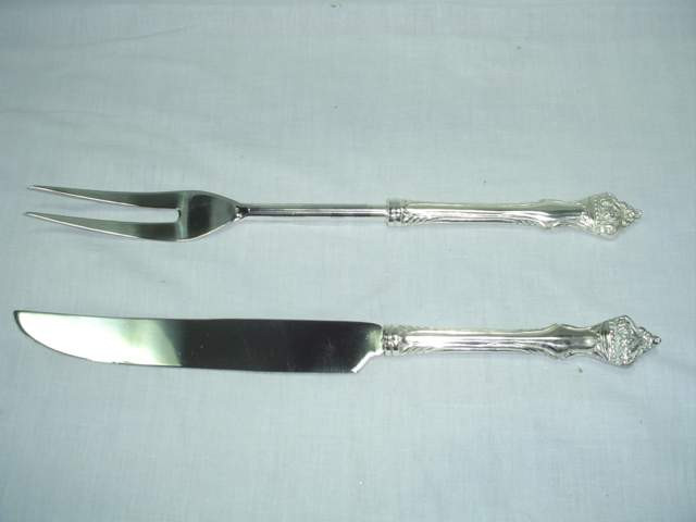 Silver Plated Brass Cake Carving and Serving Set