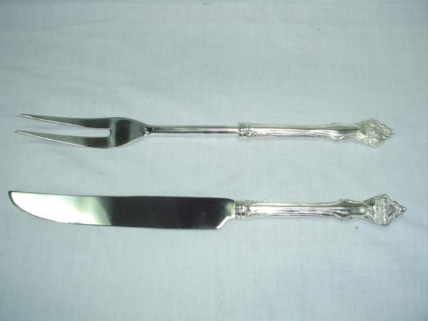 Image of Silver Plated Brass Cake Carving and Serving Set