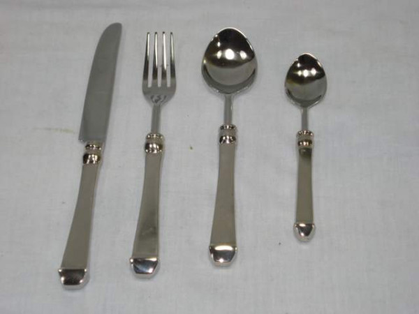 Image of Silver Plated Brass Handles and Stainless Steel Lid Cutlery Set