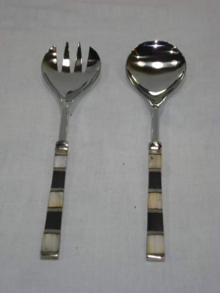 Image of Stainless Steel Salad Serving Set