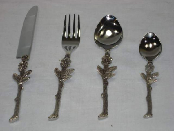 Image of Silver Plated Brass Cutlery Set