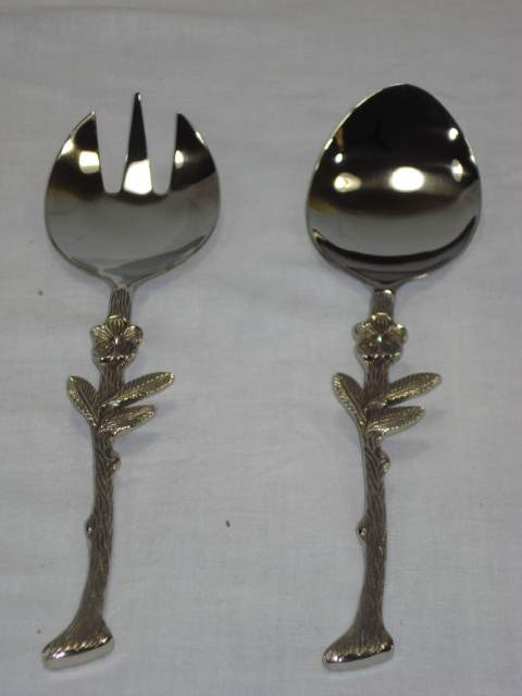 Silver Plated Brass Salad Serving Set