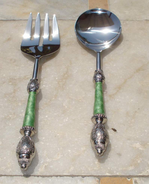 Image of Stainless Steel Salad Serving Set
