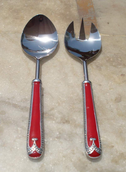 Image of Stainless Steel Salad Serving Set