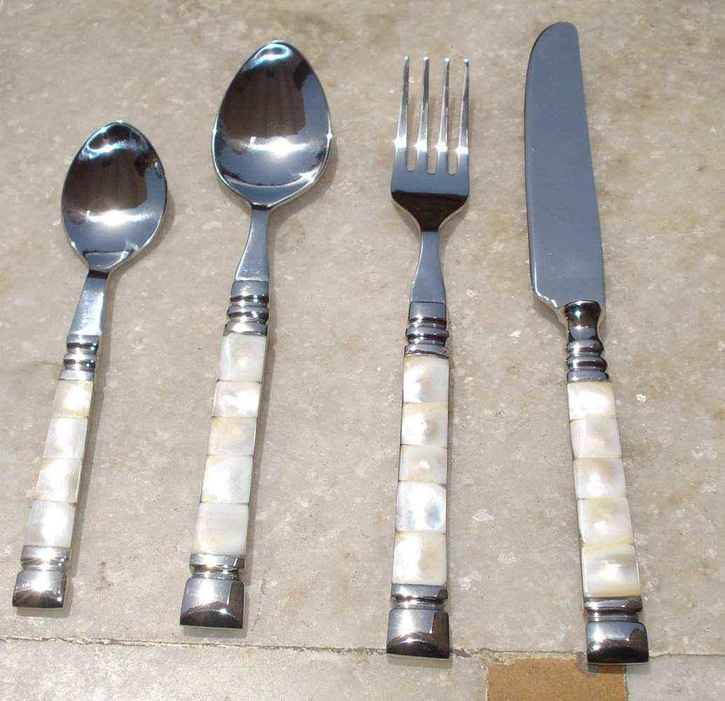 Stainless Steel Cutlery Set With Mother Of pearl