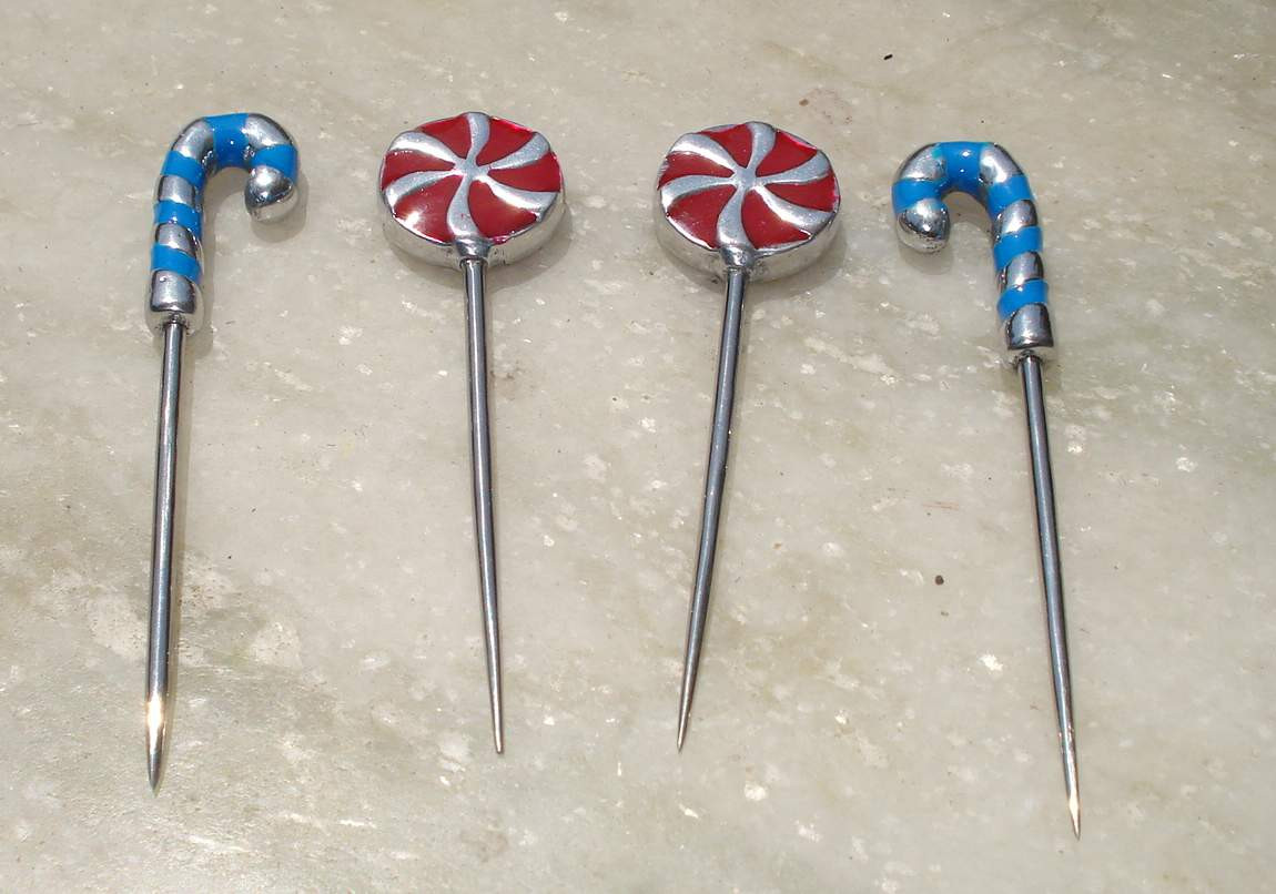 Silver Plated Brass Fruit Pick Set