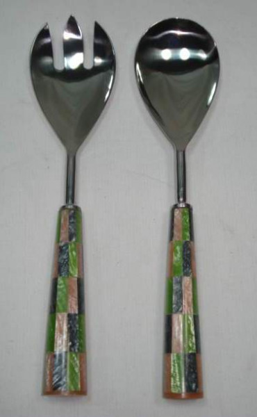Image of Stainless Steel Salad Serving Set