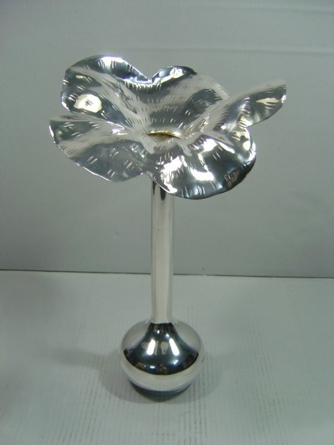 Silver Plated Brass Candle Holder