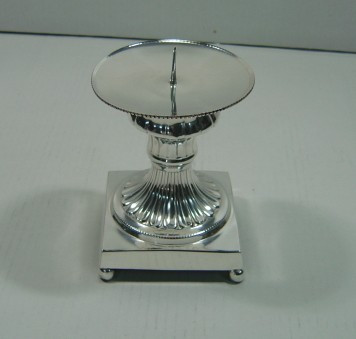 Silver Plated Brass Candle Pillar