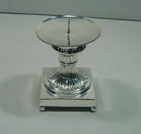 Image of Silver Plated Brass Candle Pillar