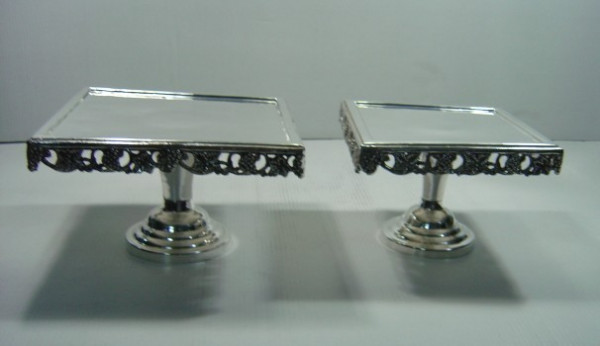 Image of Silver Plated Brass Cake Stand