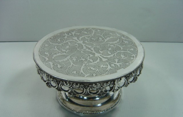 Image of Silver Plated Brass Cake Stand