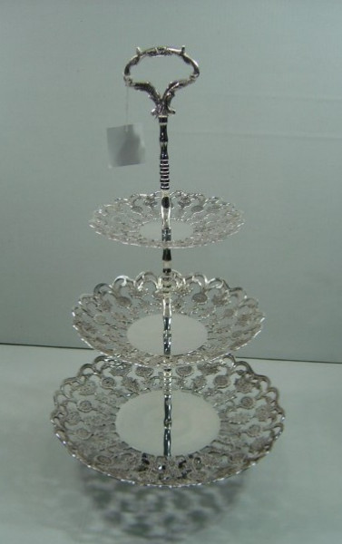 Image of Silver Plated Brass Fruit Stand